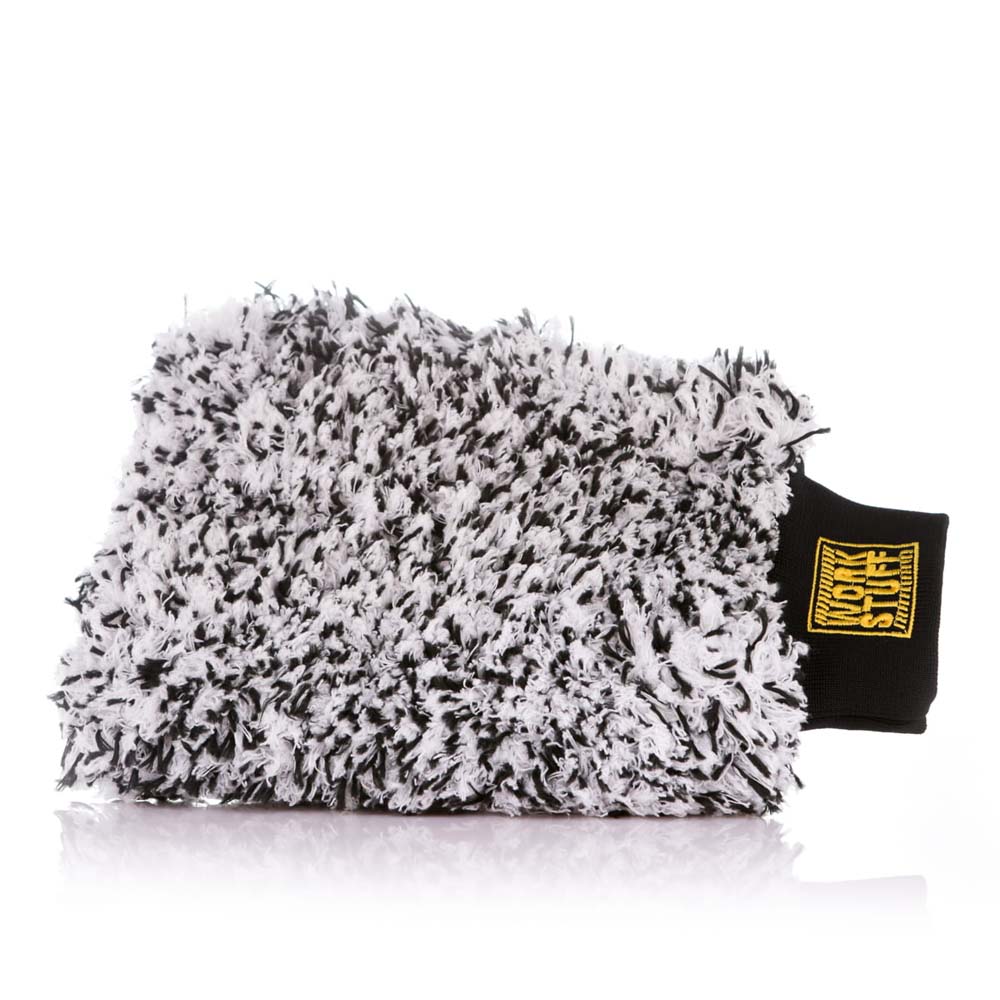 Easily clean your car with the Work Stuff STORM Wash Mitt. Designed for professional car detailers and enthusiasts, it features high absorbency and a large washing surface for efficient cleaning.