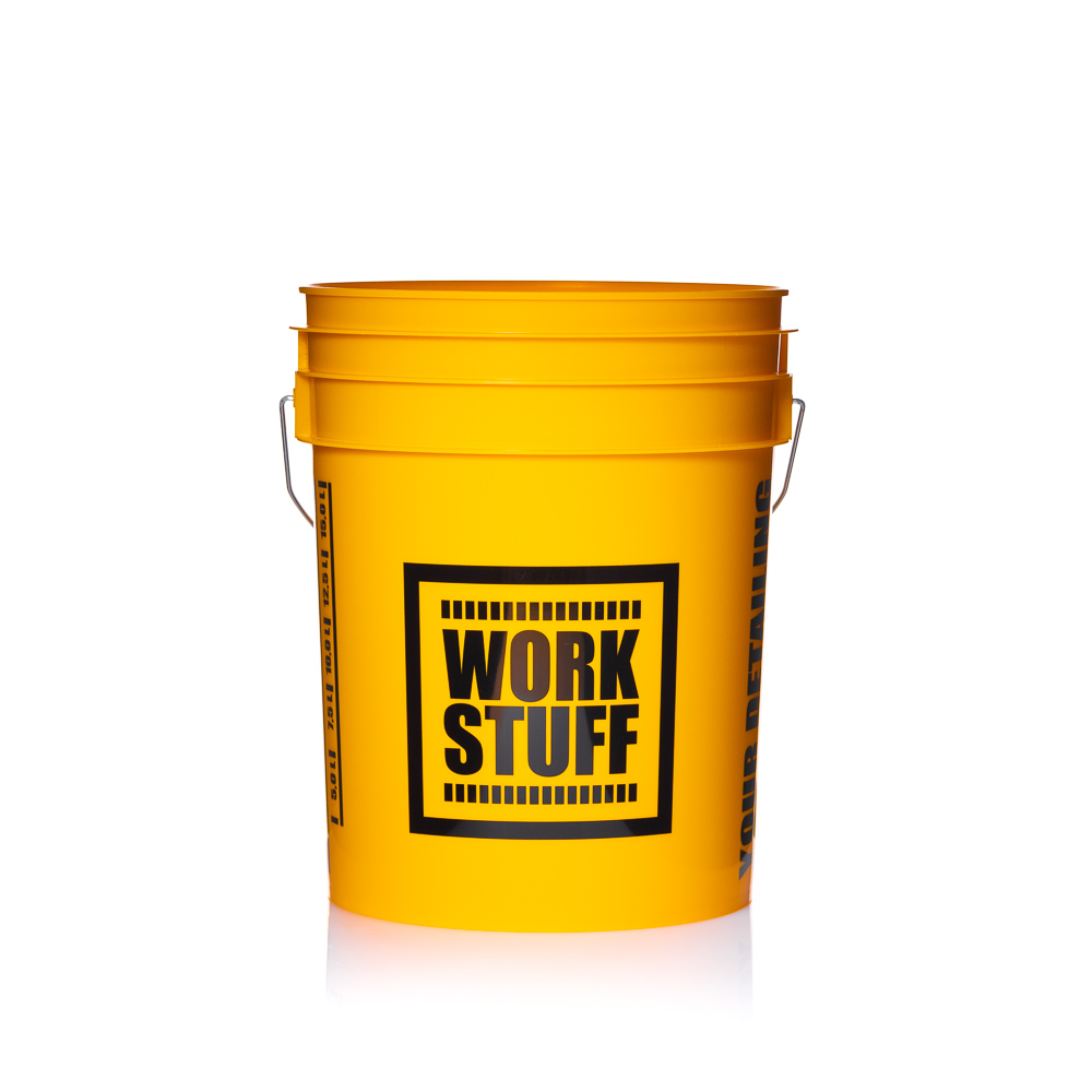 Yellow Detailing Bucket for Car Wash - HDPE Material, 20L Capacity