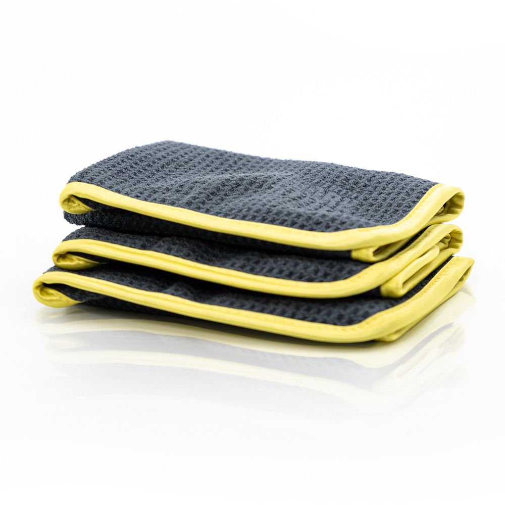 ZEPHYR Waffle Towel 3-Pack - Highly Absorbent Microfiber Towels for Car Cleaning