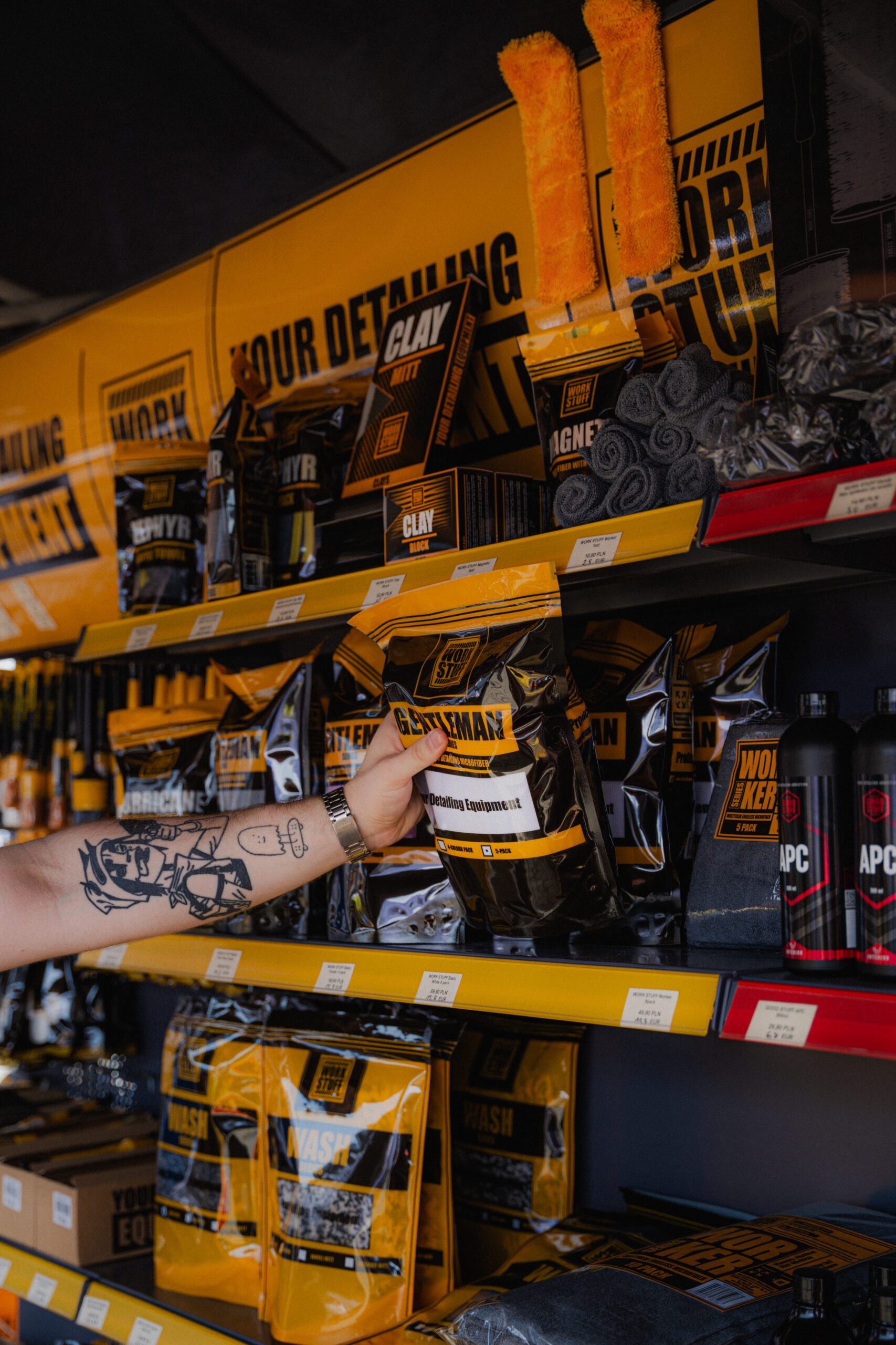 Work Stuff products on shelf